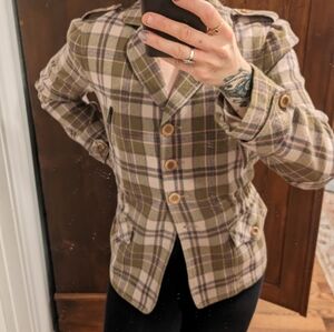 Moschino cheap and chic made in Italy us size 10 plaid jacket